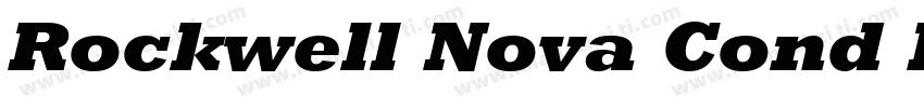 Rockwell Nova Cond Bold字体转换